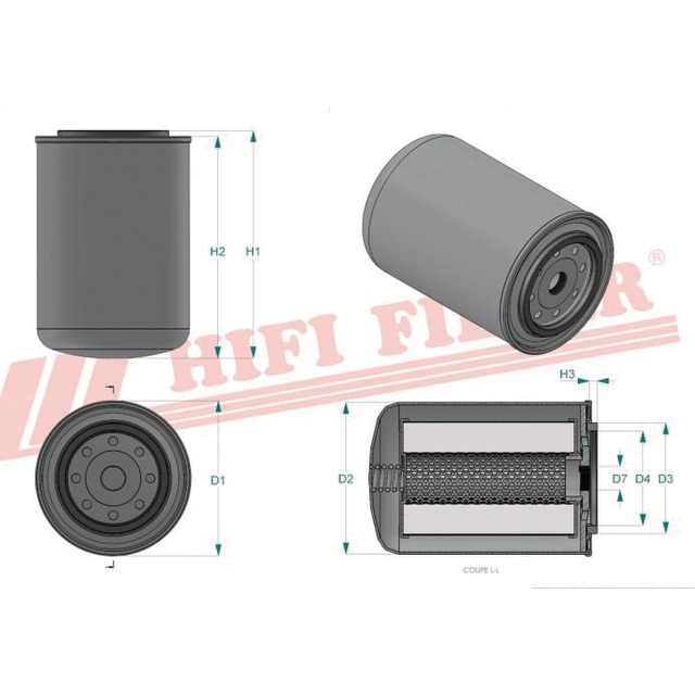 Filtre Hydraulique SH 63063 Hifi Filter référence fournisseur HIFSH63063